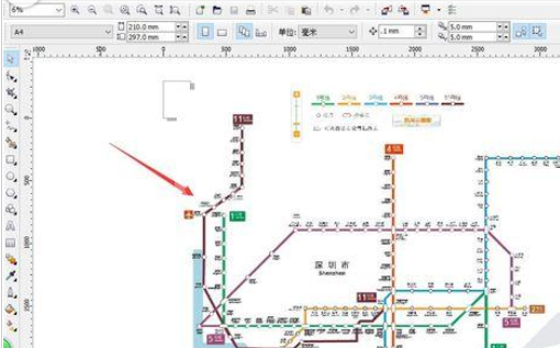 CorelDraw X4绘制深圳地铁线路图的操作教程截图