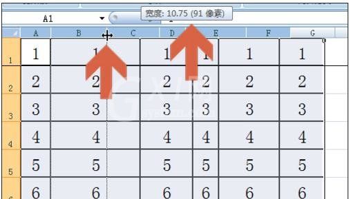 excel2007平均分配列宽的操作教程截图