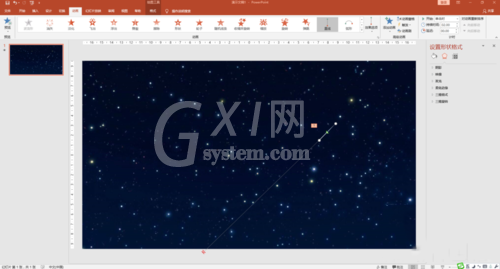 PowerPoint Viewer制作流星雨动画效果的操作方法截图