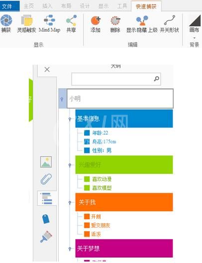 iMindMap中快速捕捉视图的详细使用说明截图