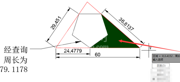 AutoCAD2016绘制多边形并求面积周长的操作教程截图