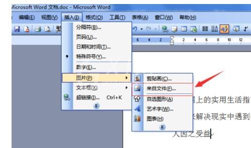 Microsoft Office 2003文档设置背景图片的具体操作过程截图