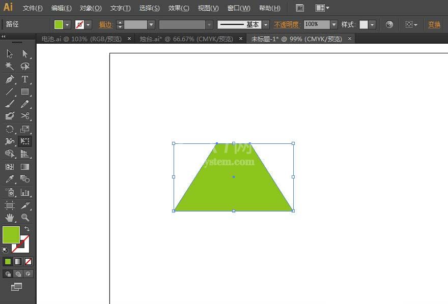 Adobe Illustrator CS6快速制作出矢量梯形的操作步骤截图