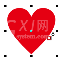 CorelDraw X4制作扑克牌红桃的操作步骤截图