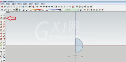 草图大师绘制三维球体模型的具体操作步骤截图