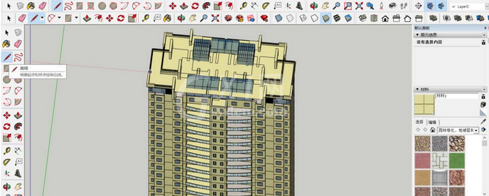 草图大师使用立体建筑图制作建筑剖面图的操作步骤截图