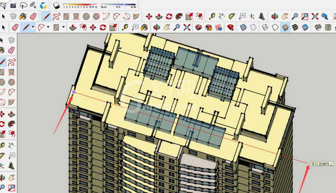 草图大师使用立体建筑图制作建筑剖面图的操作步骤截图