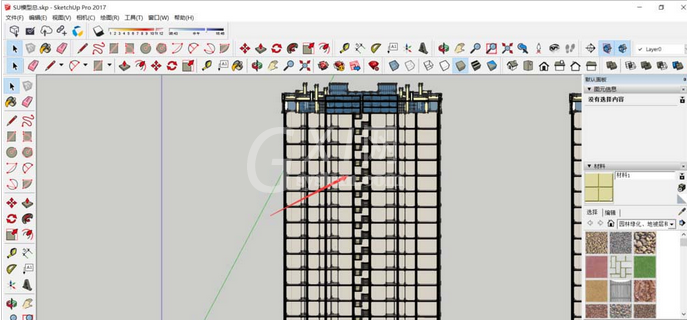 草图大师使用立体建筑图制作建筑剖面图的操作步骤截图