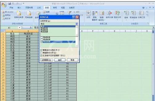 excel2007完成分类汇总的详细步骤截图