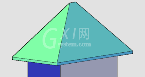 天正建筑2014中绘制矩形屋顶的操作步骤截图