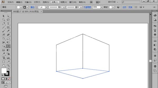 Adobe Illustrator CS6中使用透视网格工具绘制三维图片的操作教程截图