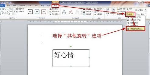 Microsoft Office 2003中旋转文字的操作步骤截图