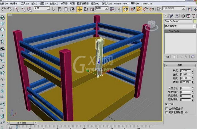 3dmax2009建模现代简约双架床的操作教程截图