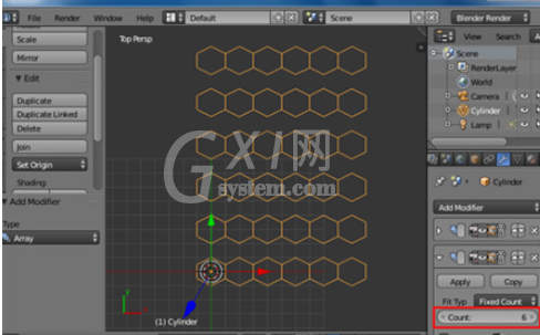 blender制作蜂巢网格的相关操作教程截图