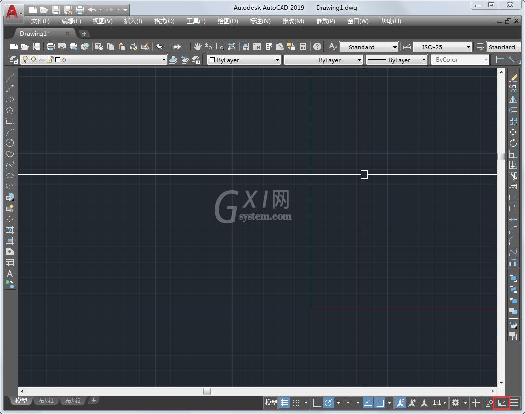 AutoCAD2019全屏显示的设置方法截图