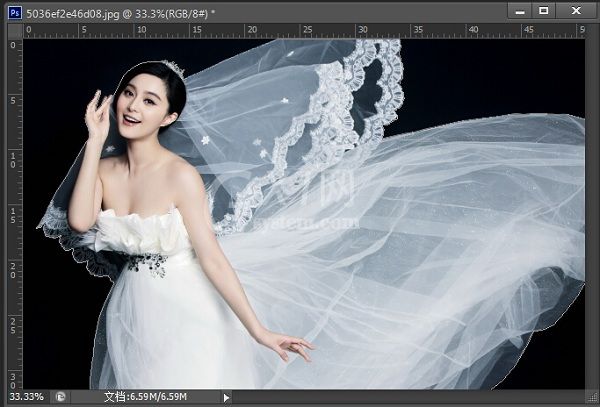 photoshop cs6扣取婚纱照的快捷方法介绍截图