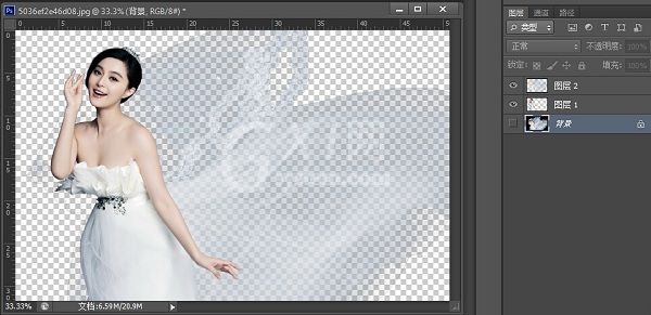 photoshop cs6扣取婚纱照的快捷方法介绍截图