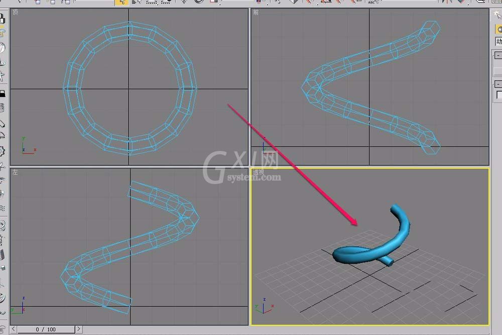 3Ds MAX创建弹簧动力学对象的操作教程截图