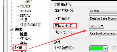 Xshell调整字体大小的具体方法截图