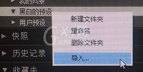 Lightroom预设进行导入的操作方法截图