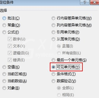 excel2013避免复制隐藏单元格的操作教程截图