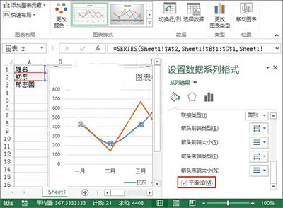 excel2013设计出趋势图的详教学截图