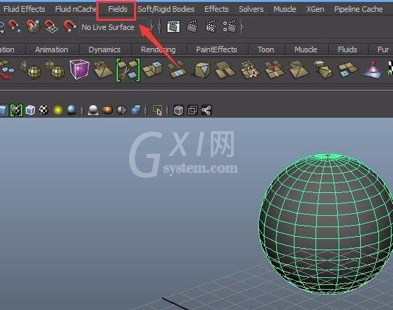 maya给球体增添重力场动画效果的操作方法截图