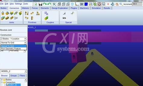 Abaqus中加转动副时控制它的方向的操作教程截图