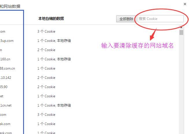 谷歌浏览器清除特定网址缓存的使用教程截图