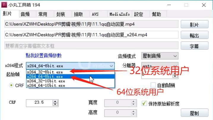 使用小丸工具箱进行压制的操作步骤教程截图