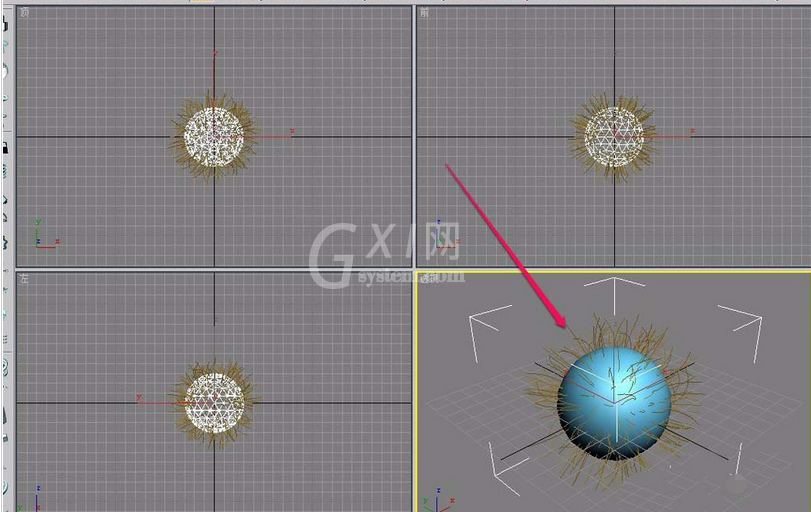 3Ds MAX使用Hair和Fur修改器建模毛球的操作教程截图