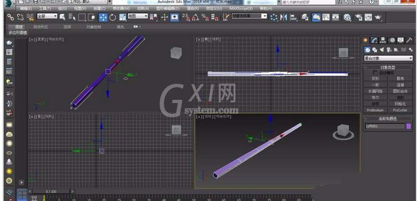 3Ds MAX创建一双筷子的操作步骤截图