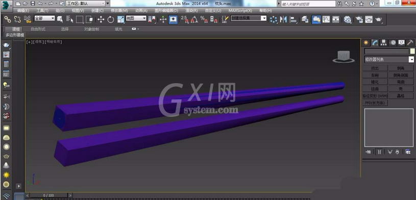 3Ds MAX创建一双筷子的操作步骤截图