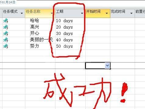 Project将工作日改成days的操作步骤截图