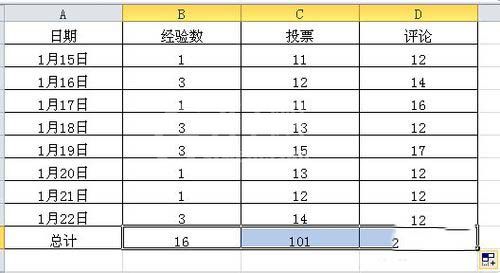 excel2010求和的操作步骤截图