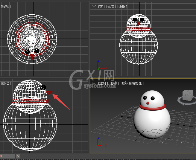 3Ds MAX创建雪人模型的操作步骤截图