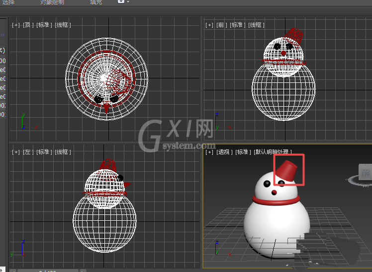 3Ds MAX创建雪人模型的操作步骤截图
