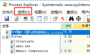 Process Explorer编辑字体的详细方法截图