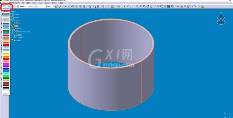 Catia零件模型添加颜色的操作步骤截图