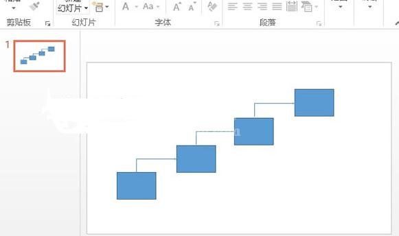 ppt2013制作阶梯流程图的操作方法截图