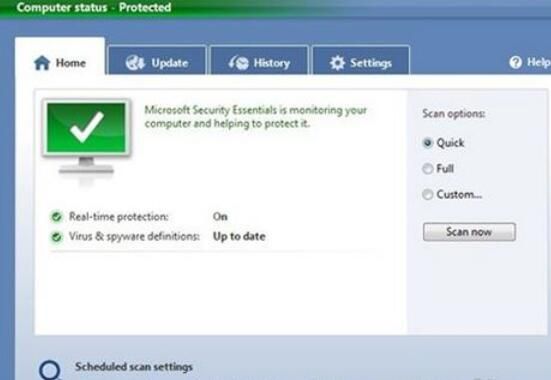 Microsoft Security Essentials的基本使用步骤截图