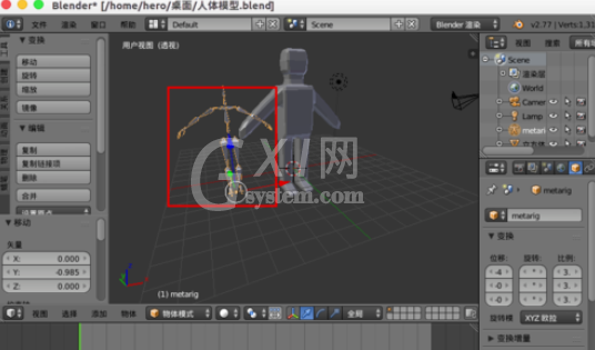 Blender中做出人体骨骼的快捷方法介绍截图