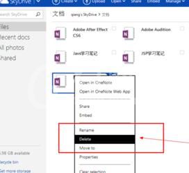 OneNote删掉笔记本的具体方法截图