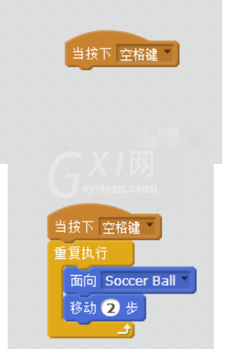 Scratch制作踢足球的相关操作截图
