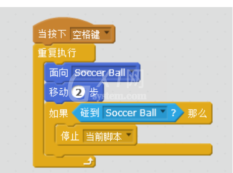 Scratch制作踢足球的相关操作截图