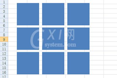 Excel制作九宫格图片的操作过程截图