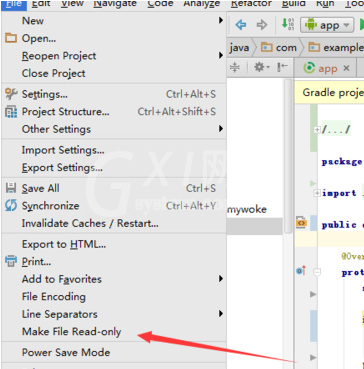 Android Studio使文件只读的操作步骤截图