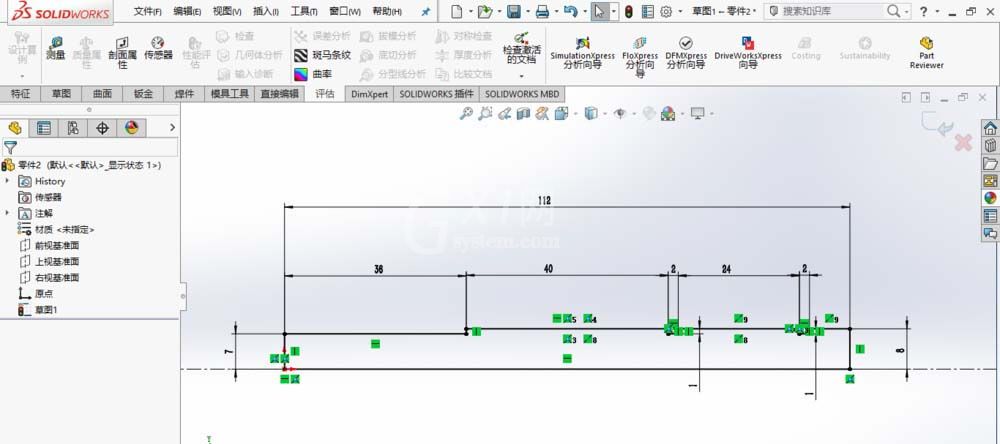 SolidWorks绘制传动轴的操作方法截图