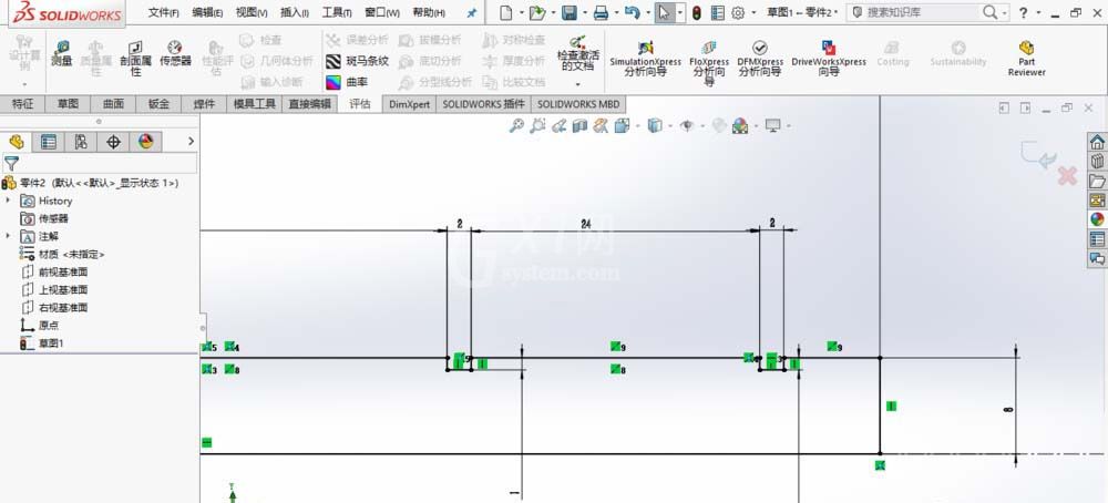 SolidWorks绘制传动轴的操作方法截图