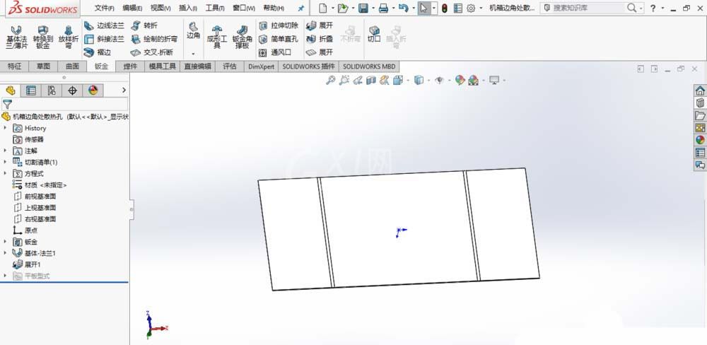 SolidWorks制作散热孔的操作方法截图